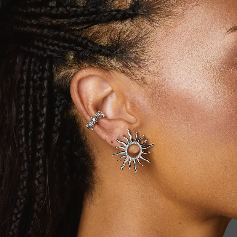 BOUCLE D'OREILLE SUNNY SILVER – Image 2